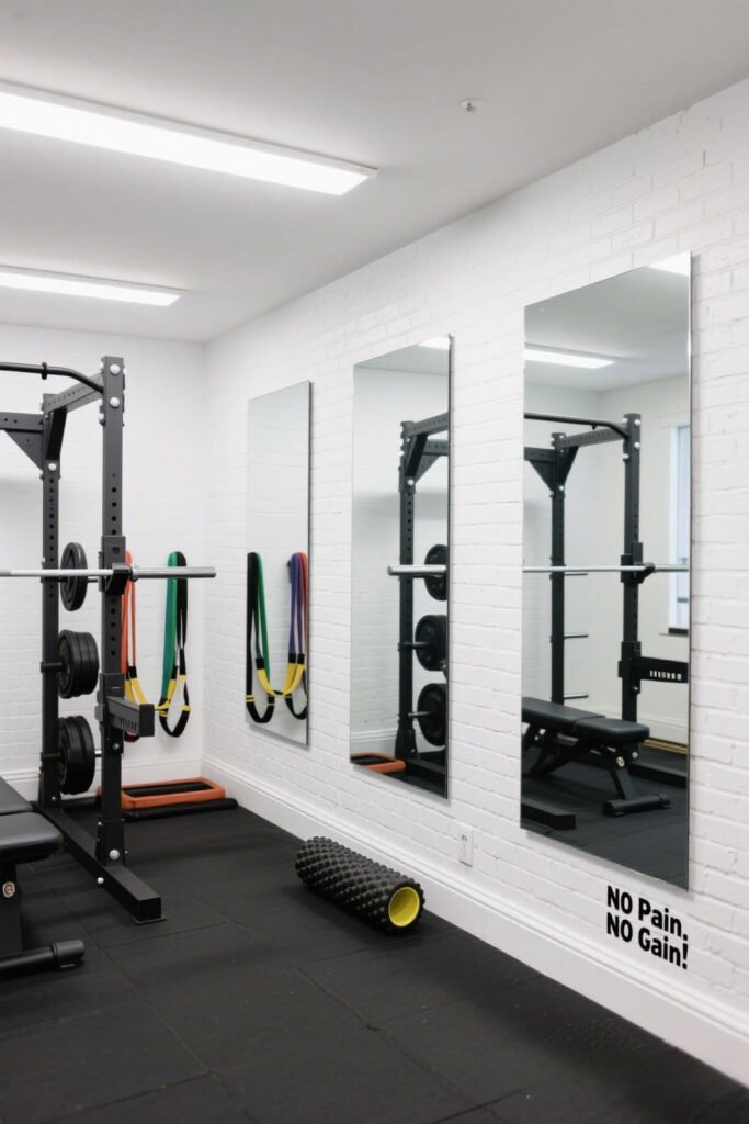 Mirrors (For Form Checks & Flexing—No Shame)