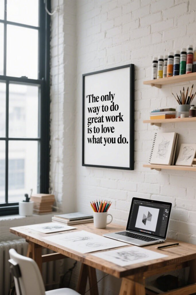 The only way to do great work is to love what you do. - Top Trending Quotes Wall Art