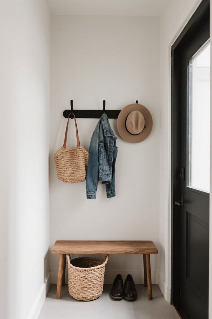 Wall-Mounted Hooks or Racks