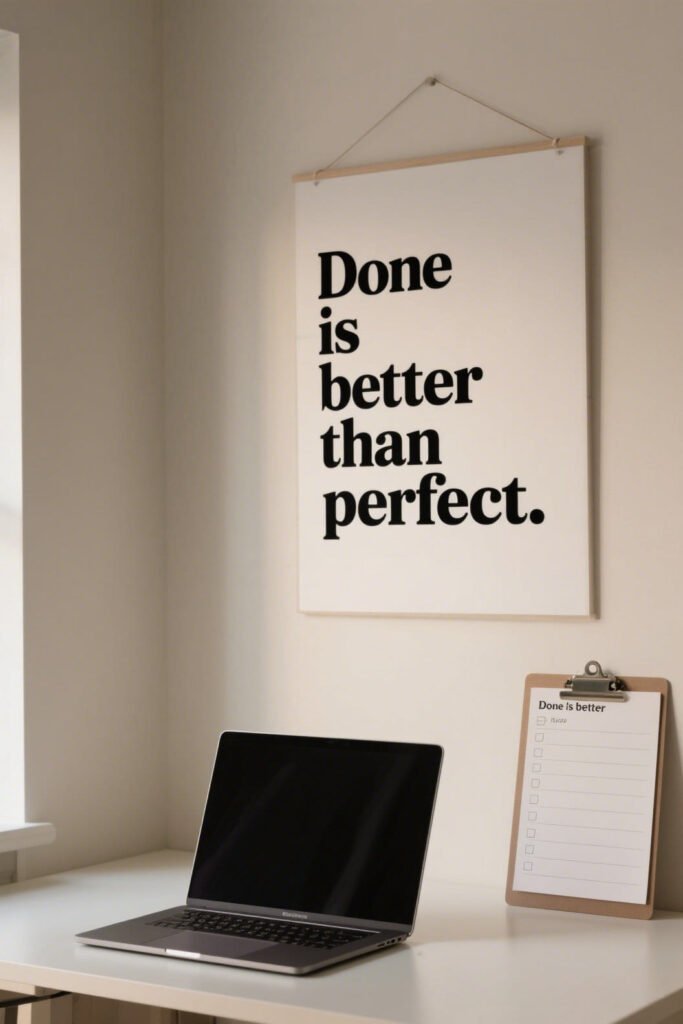 “Done is better than perfect.” Printable Wall Art