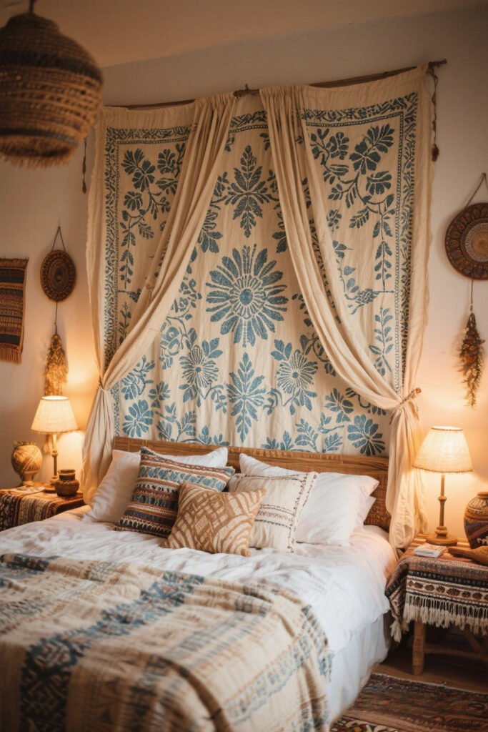 Draped Fabric Wall Decor