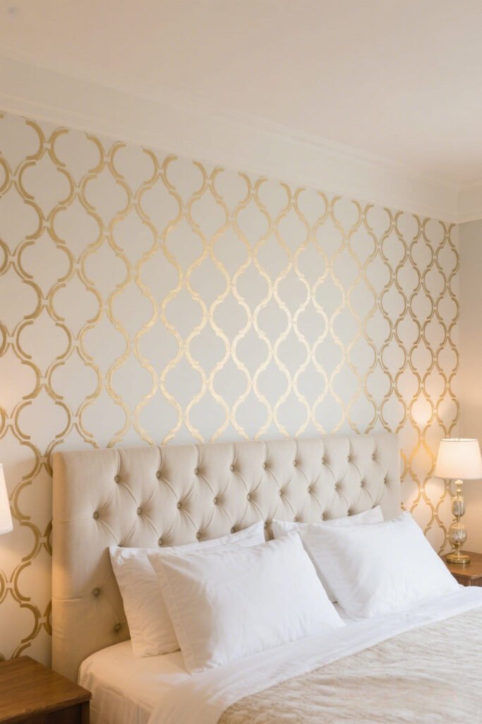 Moroccan Tile Stencil Pattern Wall Decor