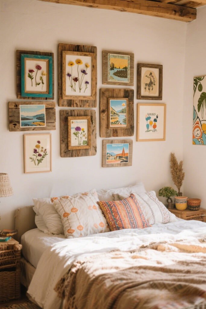 Reclaimed Wool Frames Gallery Wall