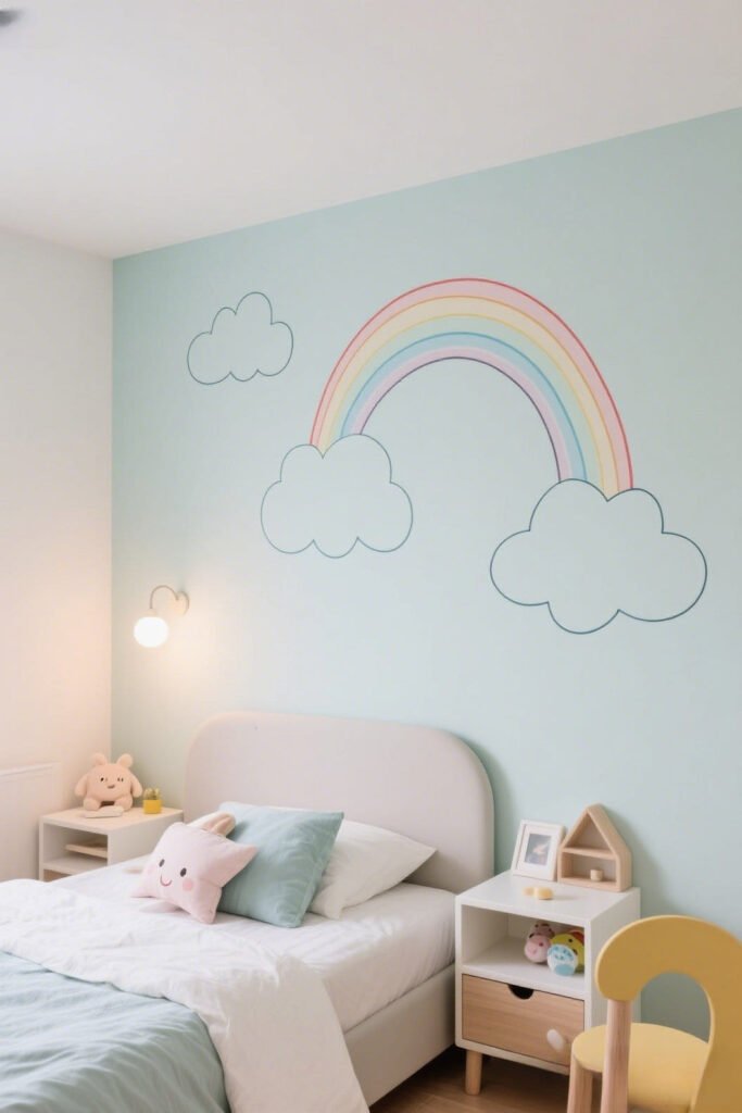 whimsical shapes line art wall decor