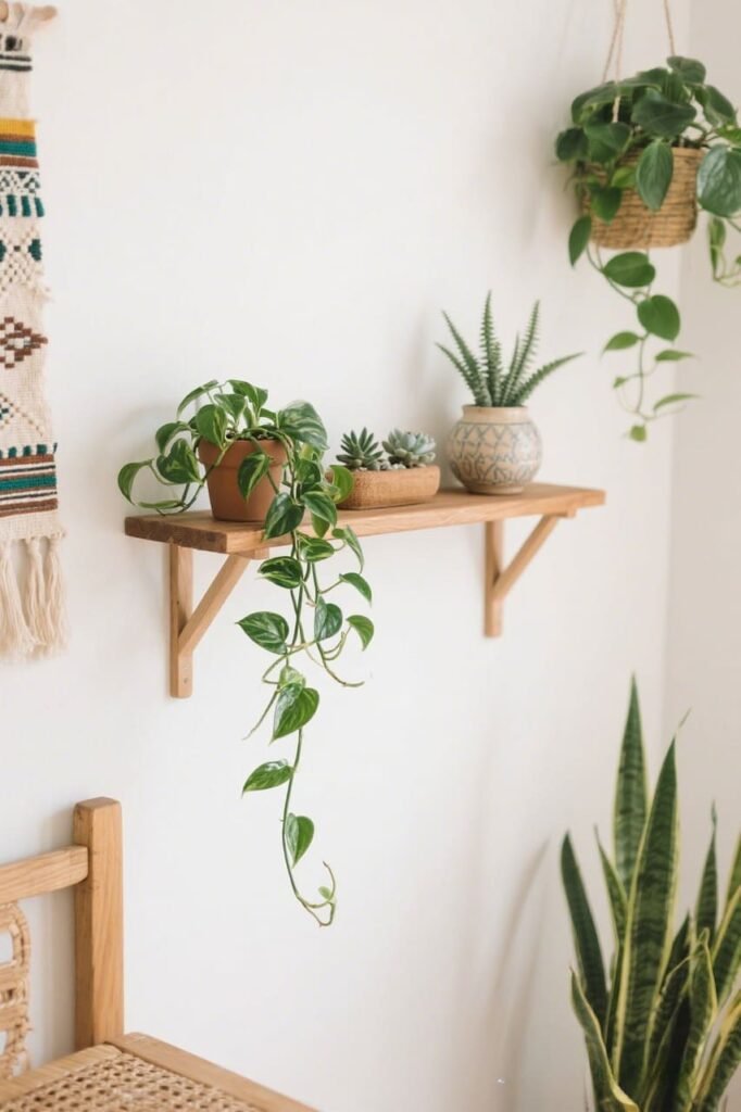 Add Plants for Life - Floating Shelf Styling Tips