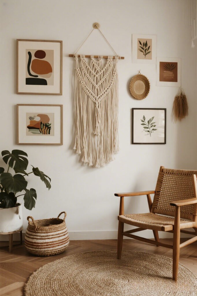 Add Woven Wall Hangings - Boho Gallery Wall Ideas