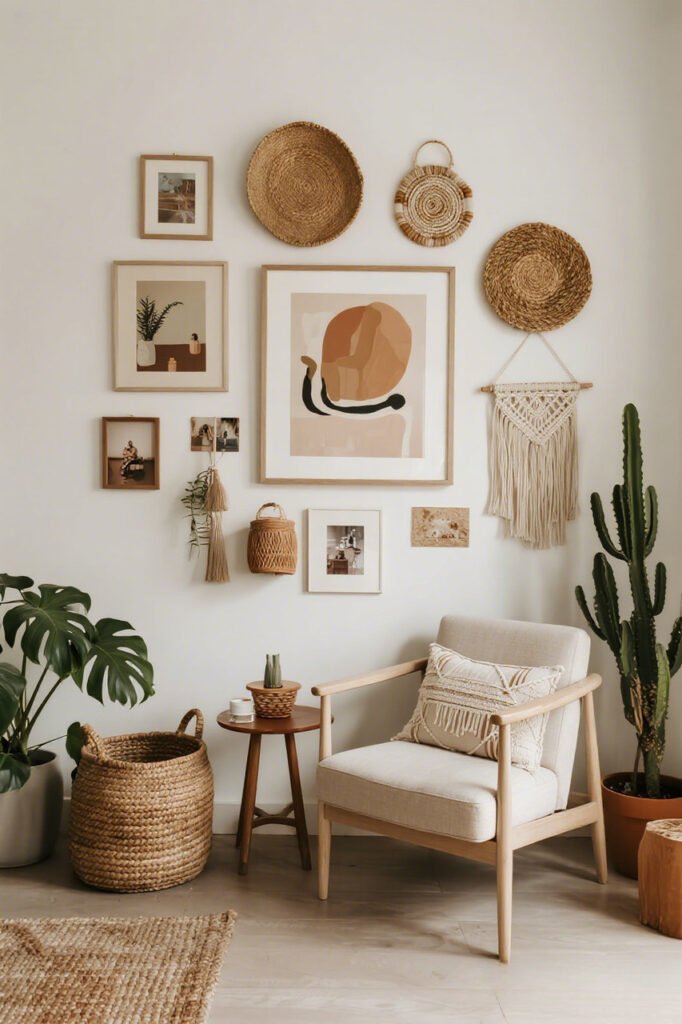 Balance Large & Small Pieces - Boho Gallery Wall Ideas
