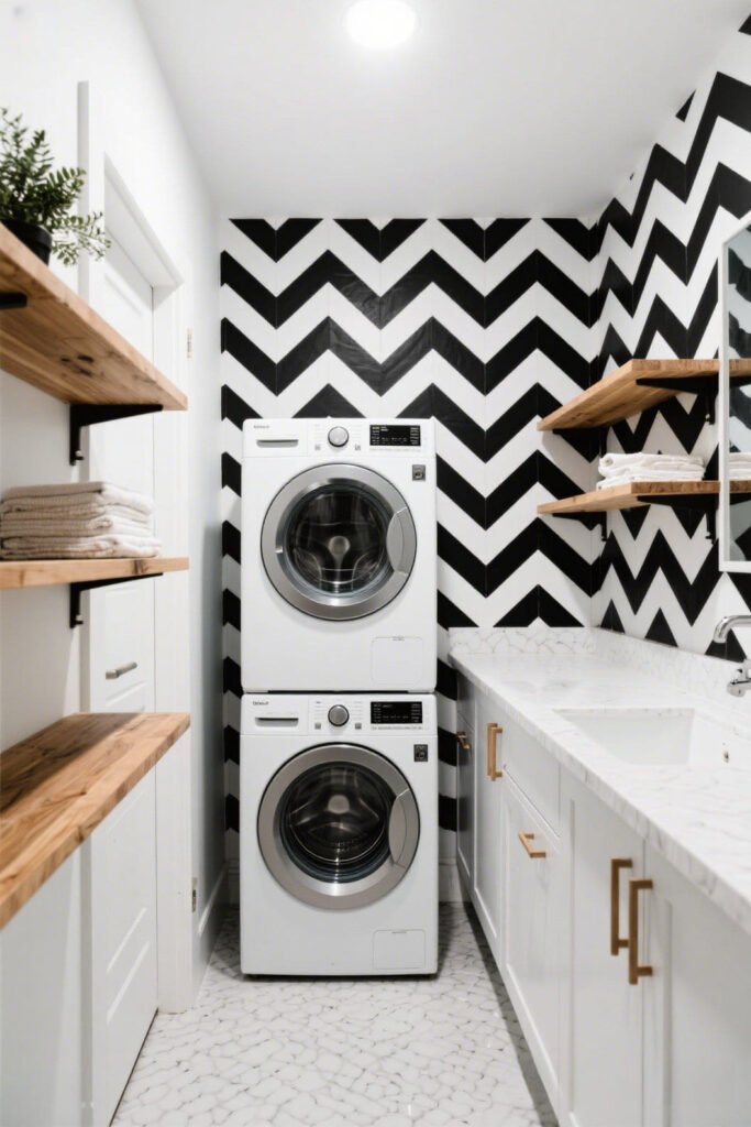 Geometric Wallpaper in Small Spaces