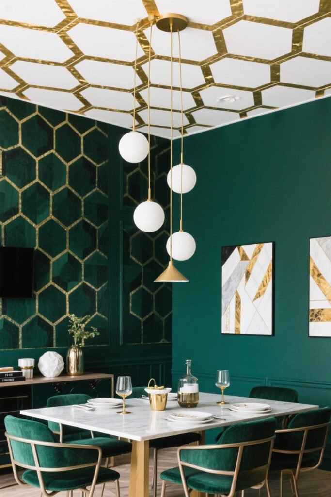 Geometric Wallpaper for Ceilings