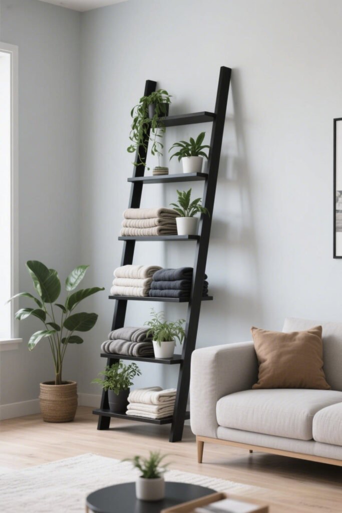 Ladder Shelf Against the Wall