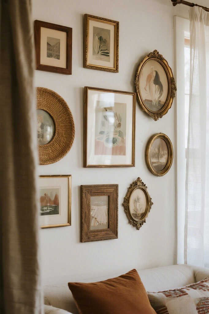 Mix Frames Like a Pro - Boho Gallery Wall Ideas