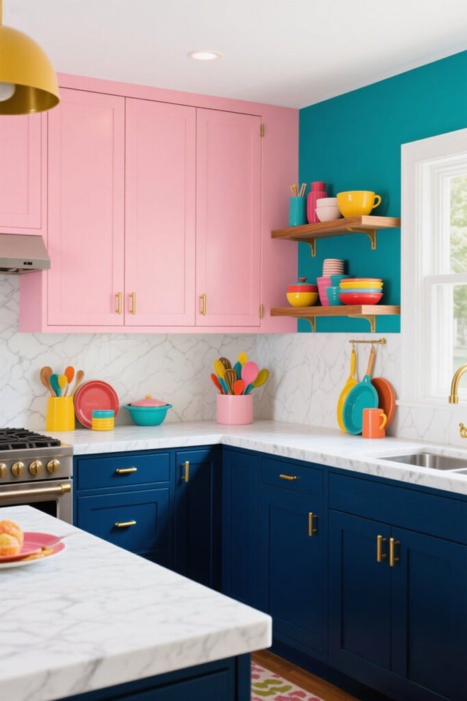 Playful Two-Tone Combos - Kitchen Paint Trends 2025