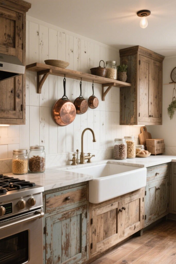 Rustic Textures - Kitchen Backsplash Wallpaper Ideas