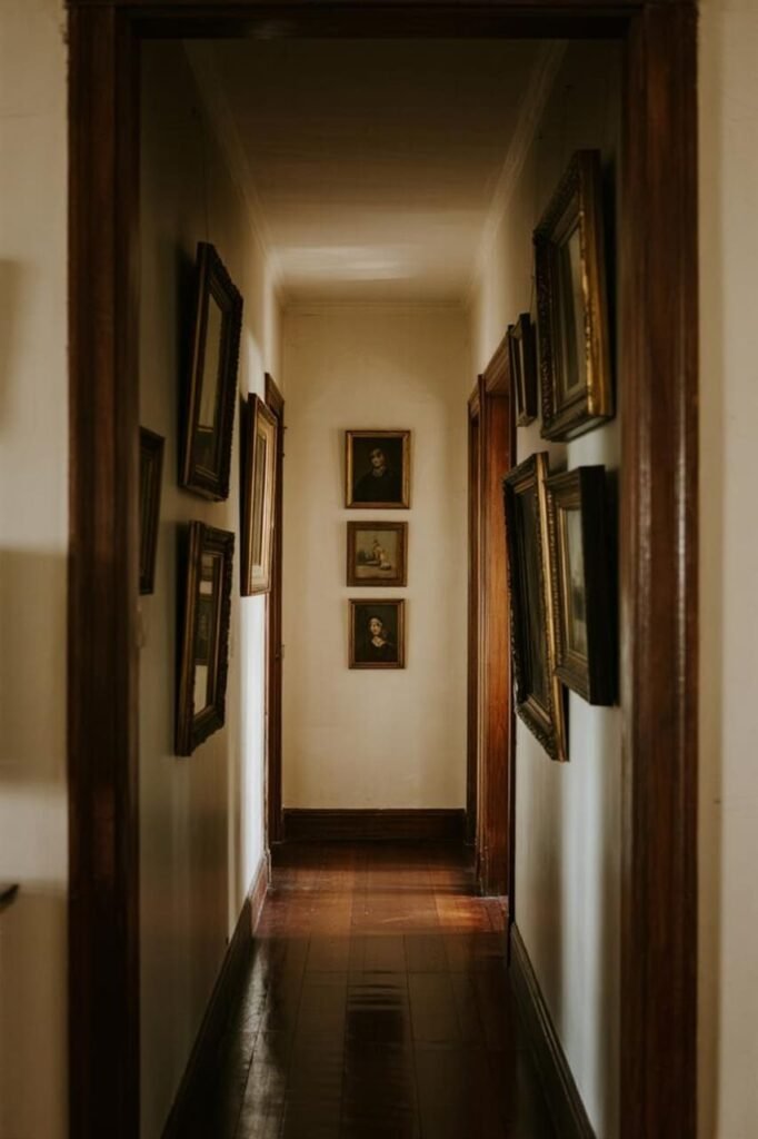 Small Hallways? Go Vertical gallery walls