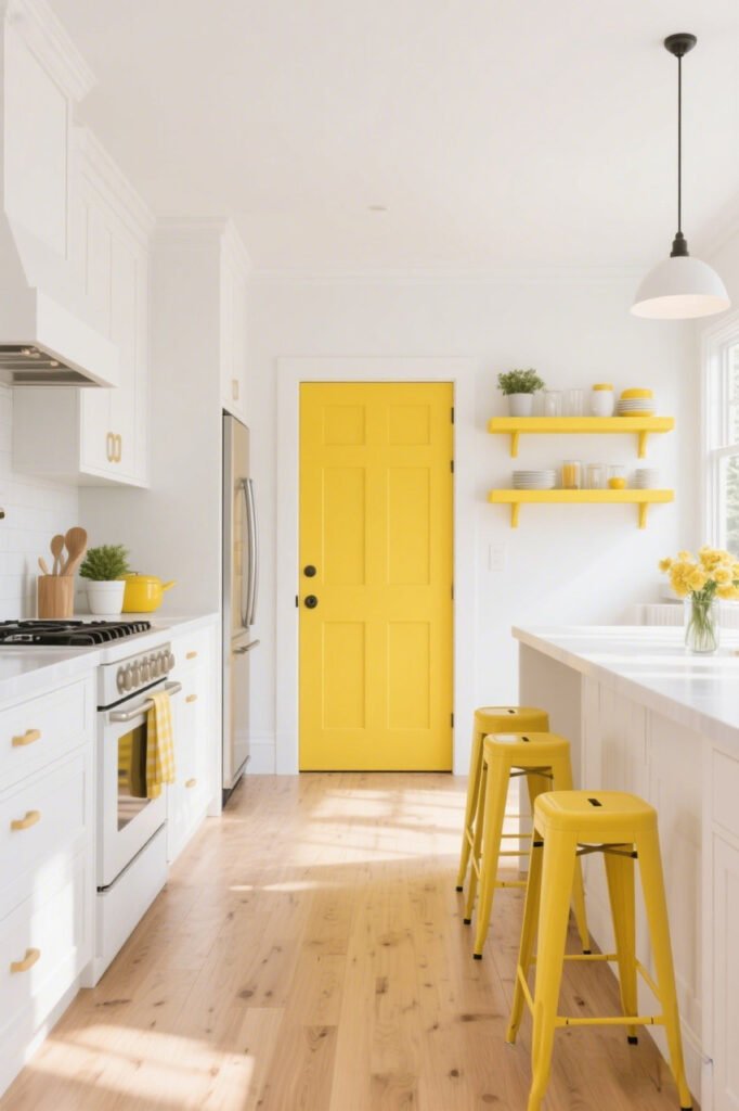 Sunny Yellow - Kitchen Paint Trends 2025