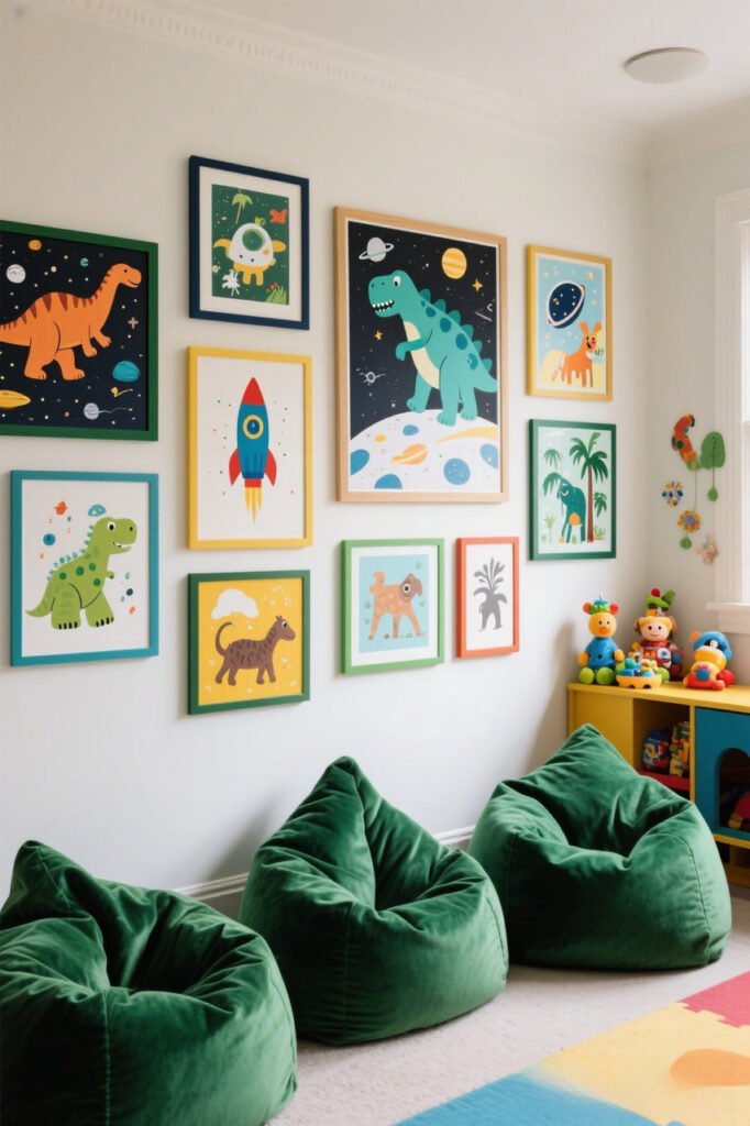 Themed Posters gallery wall idea