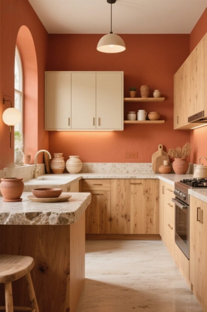 Warm, Earthy Neutrals - Kitchen Paint Trends 2025