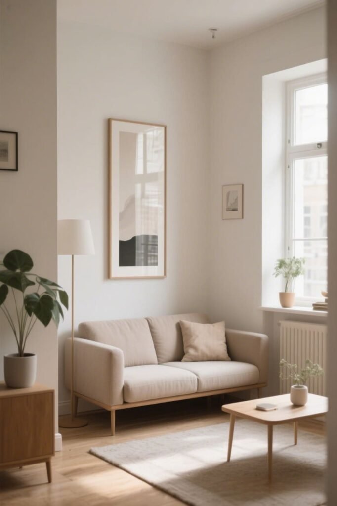 Go Big with Vertical Artwork - make small room look taller