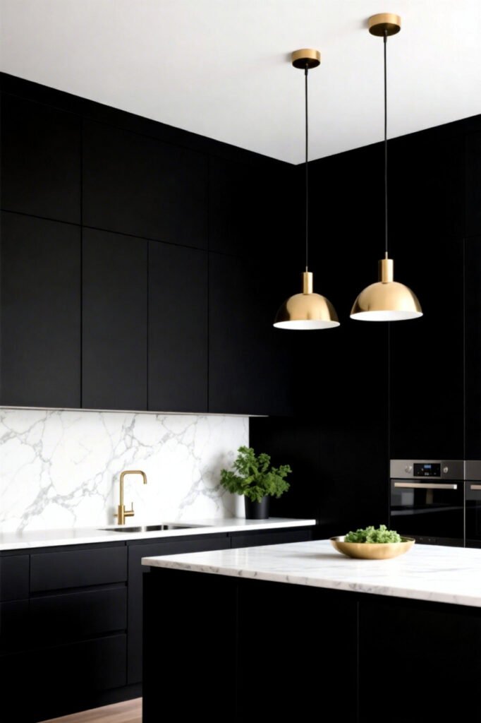 Bold Black - Kitchen Paint Trends 2025