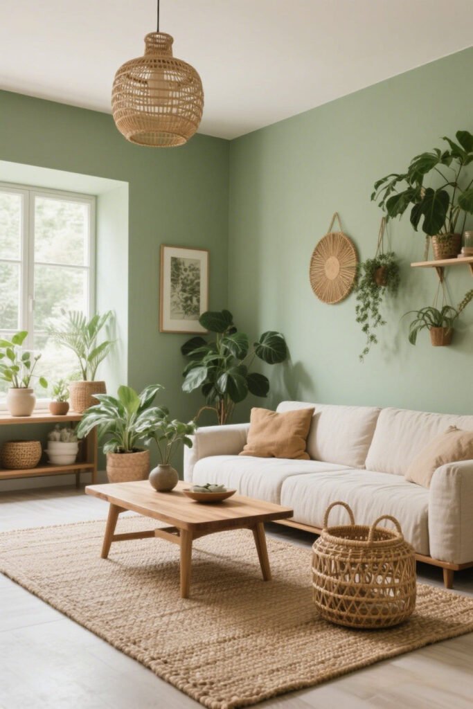 Earthy Greens: A Breath of Fresh Air - Living Room Paint Colors