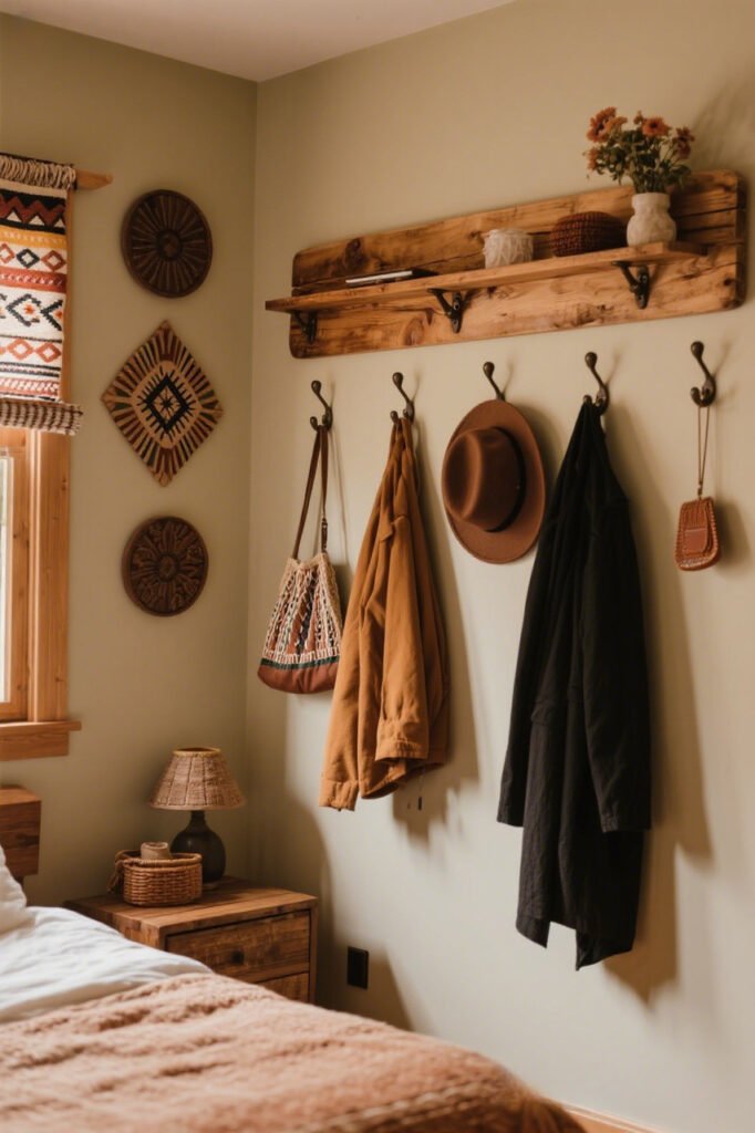 Hanging Racks and Hooks - Small Bedroom Wall Storage Ideas