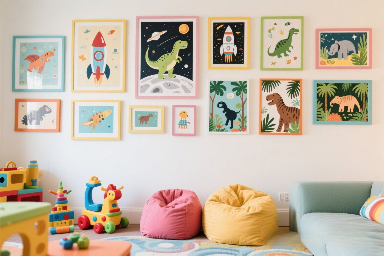 Kid-Friendly Gallery Walls for Playrooms