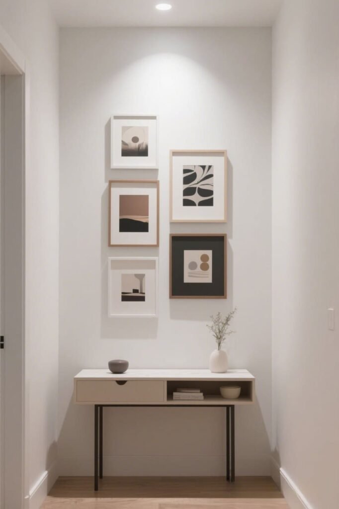 Use Multiple Levels of Art - Make small room look taller