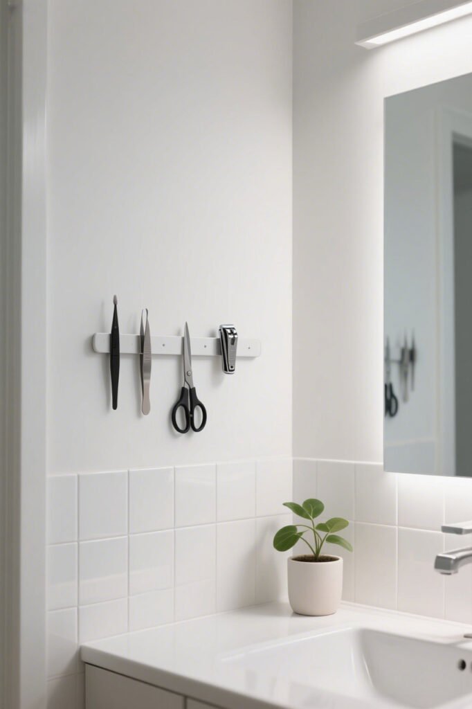 Magnetic Strips - Bathroom Wall Storage Ideas