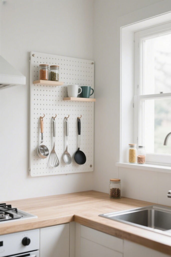 Narrow Pegboards - Slim Storage Wall Hacks
