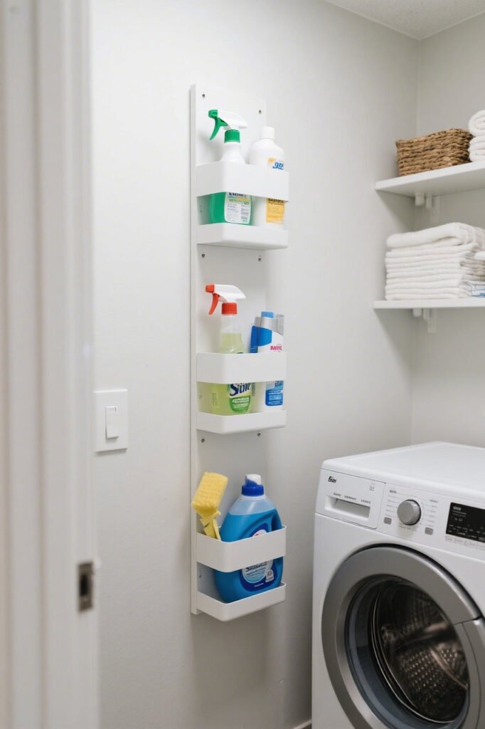 Slim Wall Caddies - Laundry Room Wall Storage Ideas
