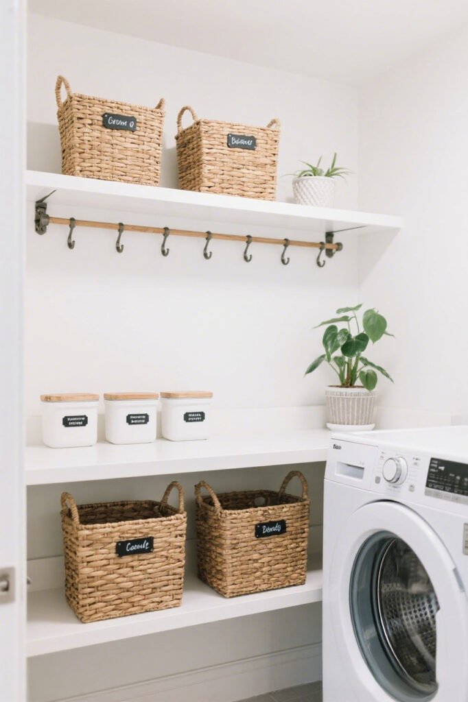 Style + Storage Combination - Laundry Room Wall Storage Ideas