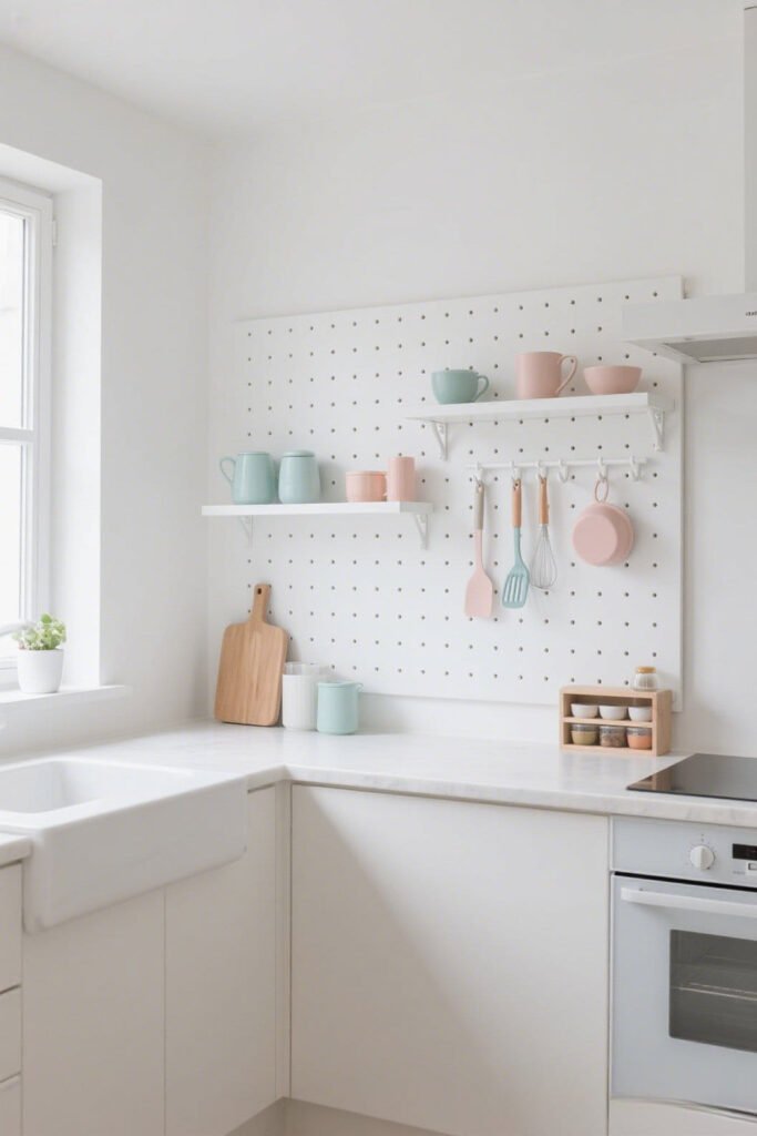 The Classic All-White Pegboard Ideas