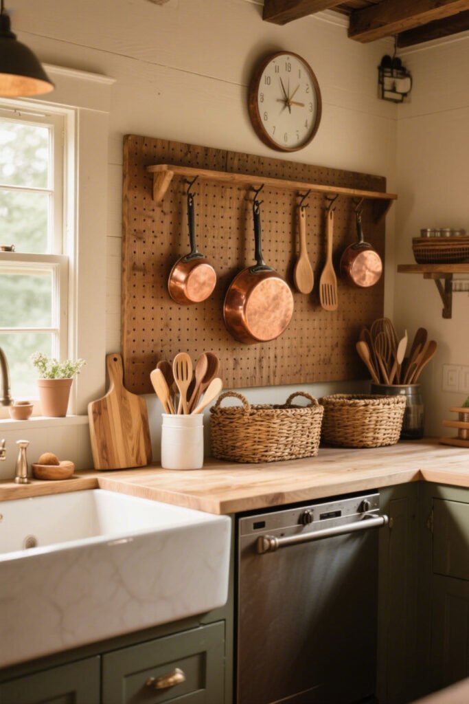 The Rustic Wooden Pegboard Ideas