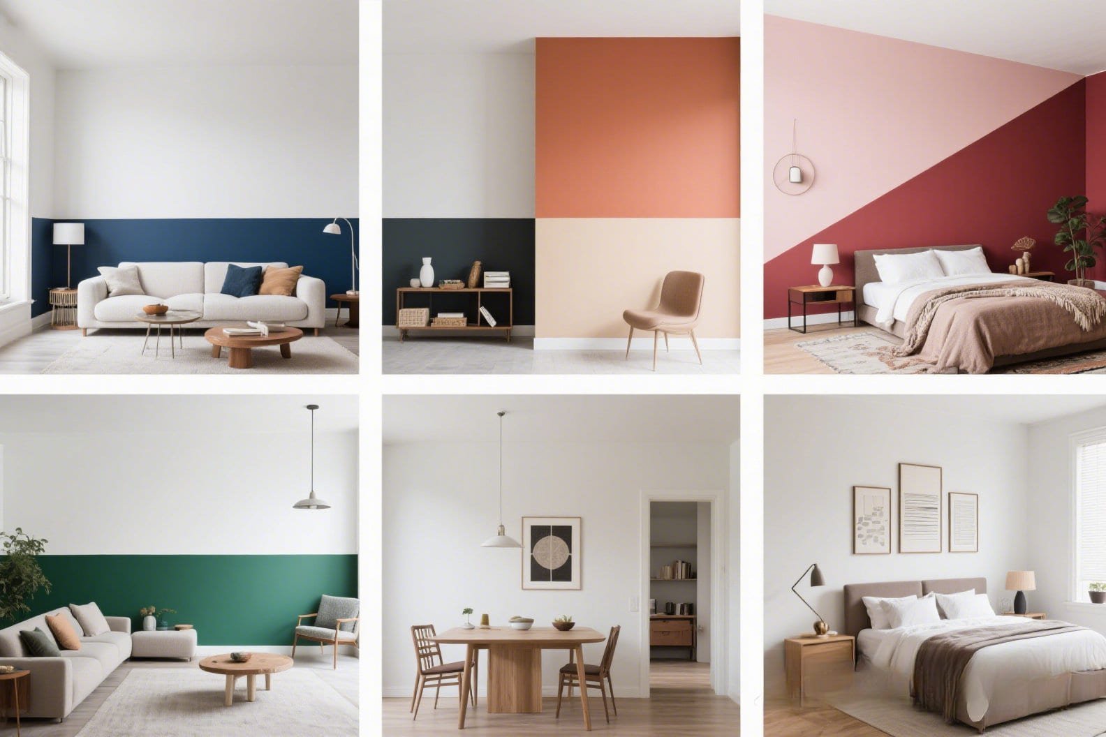 Two-Tone Wall Paint Ideas for Modern Homes