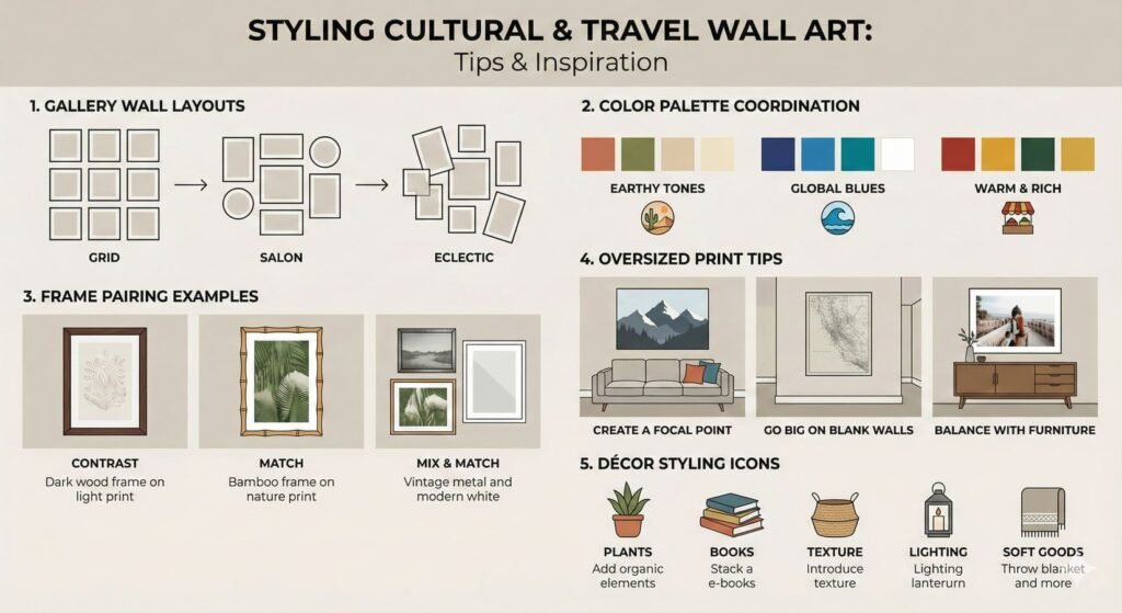 Infographic – How to Style Cultural & Travel-Inspired Printable Art