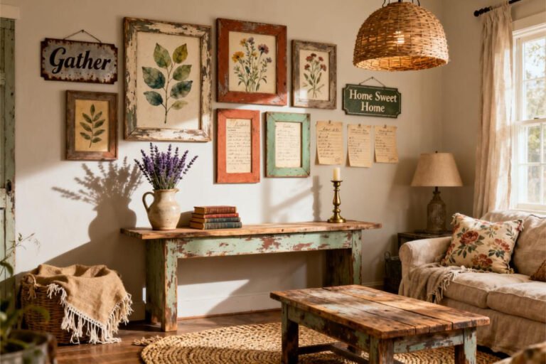 Rustic Farmhouse Gallery Walls That Feel Warm and Inviting